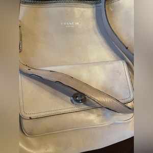 Vintage coach tan crossbody saddlebag